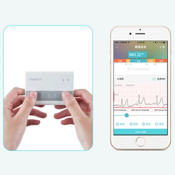 

Android and IOS ECG Monitor Latest Wireless Bluetooth 4.0 Support Mini ECG Machine Measurement SnapECG Electrode Holter Card