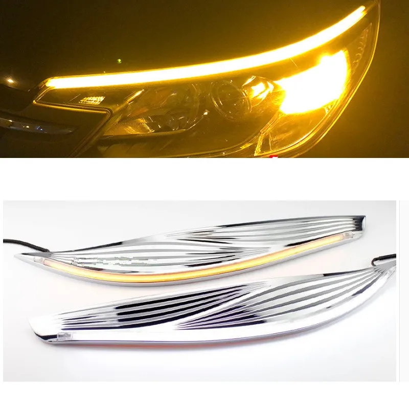 EXTERIOR LED LIGHTTING FRONT HEADLAMP DAY TIME LIGHTS LAMPS WITH TURN SIGNAL LIGHT FIT FOR FORD ESCAPE KUGA 2013-2015 LAMP |