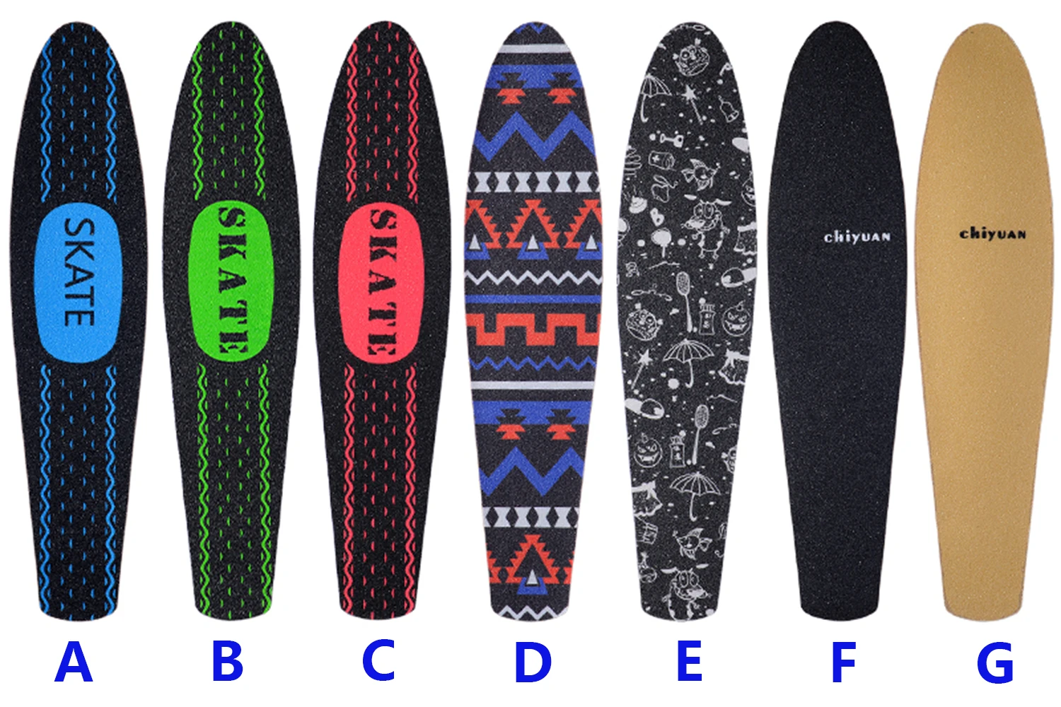 7Colors22inch55cmPennyBoardStickerSandpaperWaterproofAbrasive