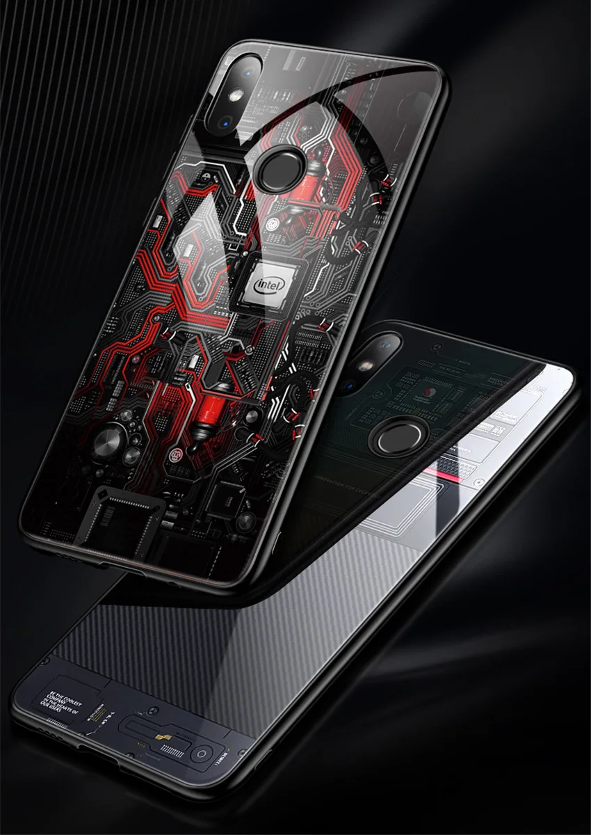 for xiaomi mi play mi8 case glass (1)