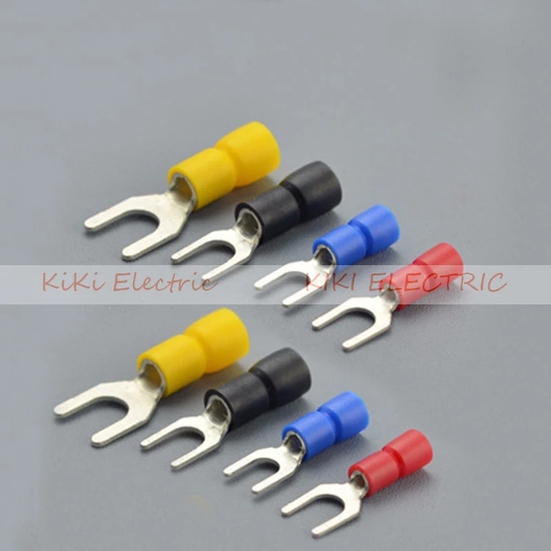 

Free shipping SV2-3.5S Blue Pre-Insulated Spade Terminal TU-JUK Type Insulated Wiring Terminals Connector for 22AWG-16AWG cable