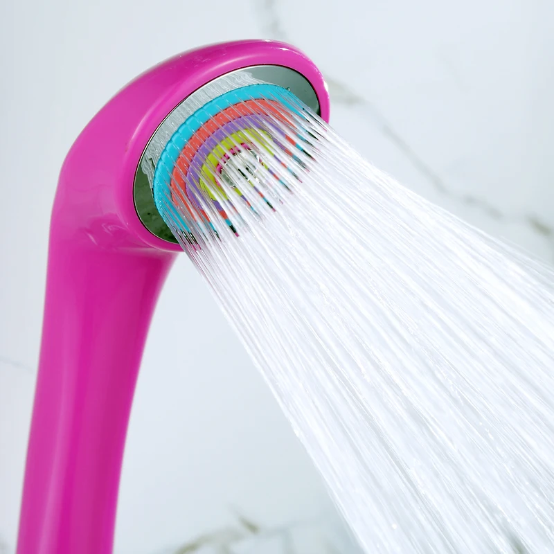Бакала ABS детская Ванная комната Душ экономия воды высокого давления душевая головка круглая форма ручной душ кран аксессуары
