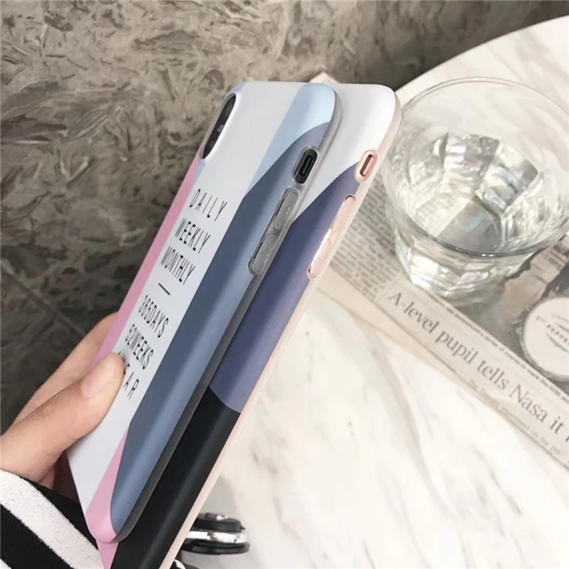 HOCAYU Fancy Geometric Desain Handphone Kasus untuk Iphone 6 6 s 6 ditambah 7 7 ditambah 8 8 ditambah Kasus IMD Lembut TPU Dengan Tali Funda Celular