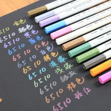 15 цветов DIY граффити маркеры цвета "металлик" художественная кисть Ручка Рисование художественный маркер для эскизов живопись Канцтовары Школьные принадлежности