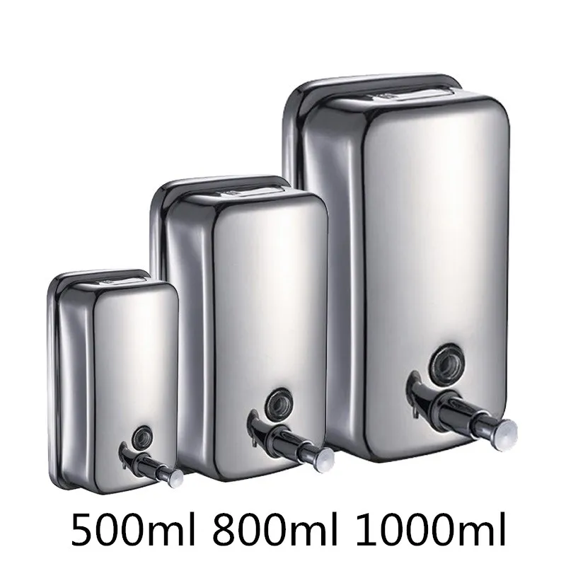 

Shower gel, detergent bottle Simple stainless steel hand soap dispenser 500ml 800ml 1000ml for hotel, bathroom, shopping mall