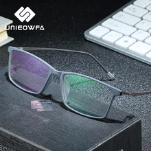 UNIEOWFA-gafas graduadas ópticas para hombre, anteojos coreanos para miopía, hipermetropía, TR90, Anti luz azul, gafas fotocromáticas progresivos