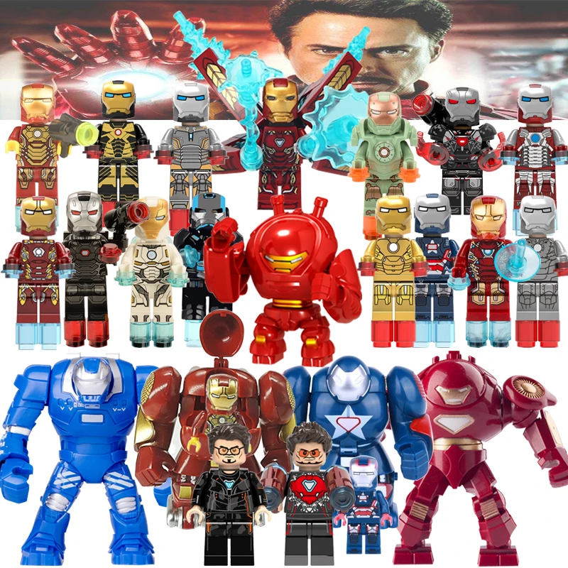 Iron Man Marvel Avengers Super Hero Figure Marvel Ironman Iron-Man legoings Building Sets Model Bricks legoing Iron man Blocks