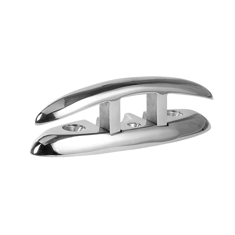 

Marine Folding Flip Up Cleat Dock Deck Hardware For Ship Yacht Boat Line Rope mooring 316 Stainless Steel Anchor Cleat
