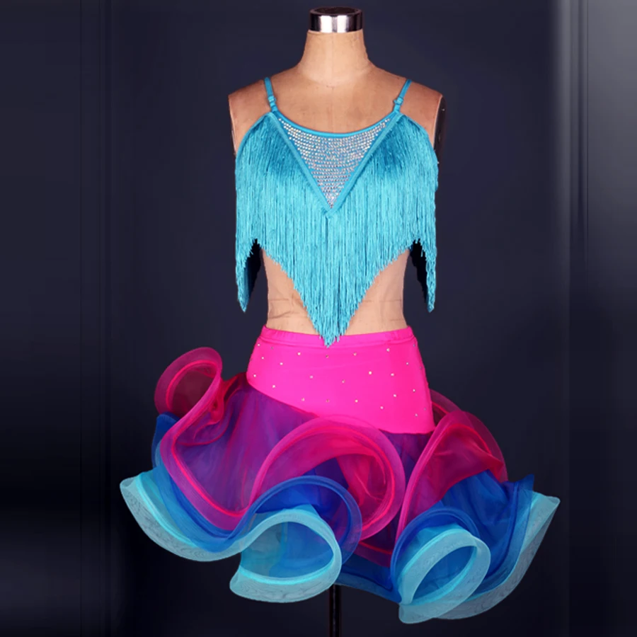 Женское платье для латинских танцев Cha/Rumba/Samba/Одежда бальных Roupa Infantil Feminina новинка