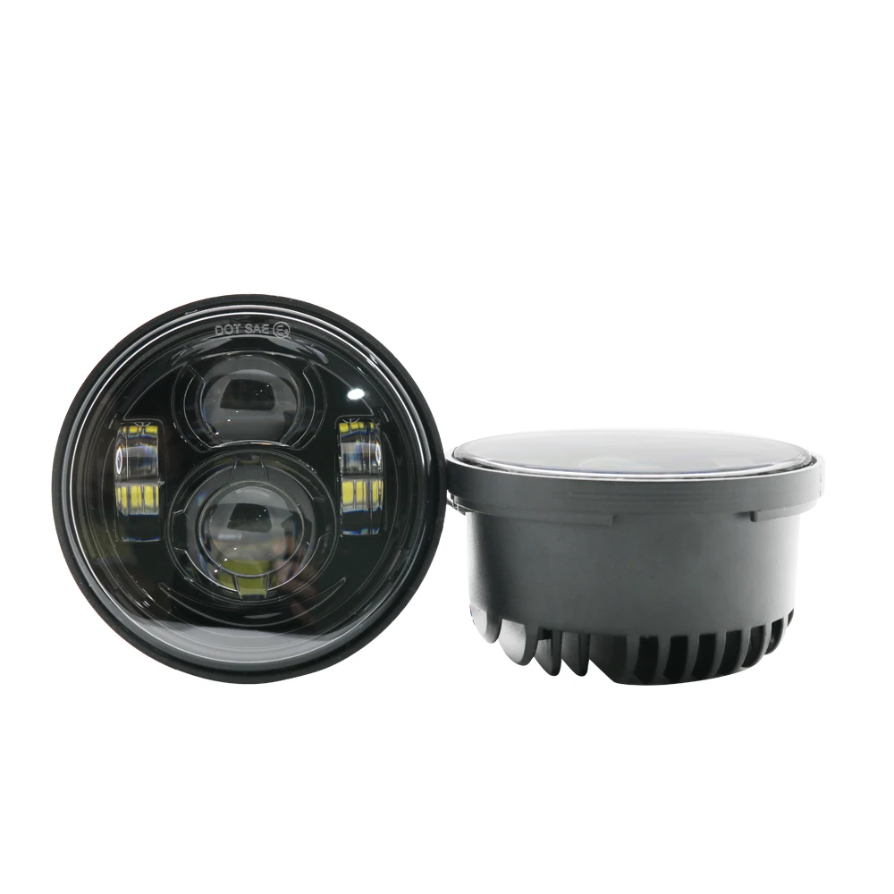 For Harley Motorcycle Dyna Fat Bob Daymaker Style Headlights 4.65inch High Low Beam FatBob Dual Headlamp For Harley Dyna Light (30)
