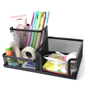 

Creative Metal Pen rack Pencil Case Home Storage Student Office Supplies Stationery Makeup organizers Table Accessories