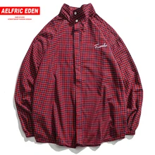 Aelfric Eden, Клетчатая Мужская рубашка, Стандартная посадка, стоячий воротник, официальная готическая одежда, рубашка, большие размеры, модные рубашки, мужская одежда FC27