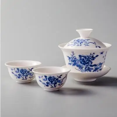 High Quality Gai wan tea set Bone China Tea Sets porcelain teapot tea set for travel Beautiful and easy kettle with 2 cups