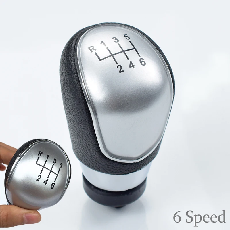 

Silver Gear 6 Speed Shift Knob Stick Shifter For Ford Focus Mk3 Mondeo Mk4 Newly