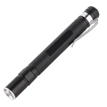 

Emergency Mini Telescopic Dimmer LED Flashlight Powerful Led Torch Waterproof Design Pen Hanging With Metal Clip For Camping