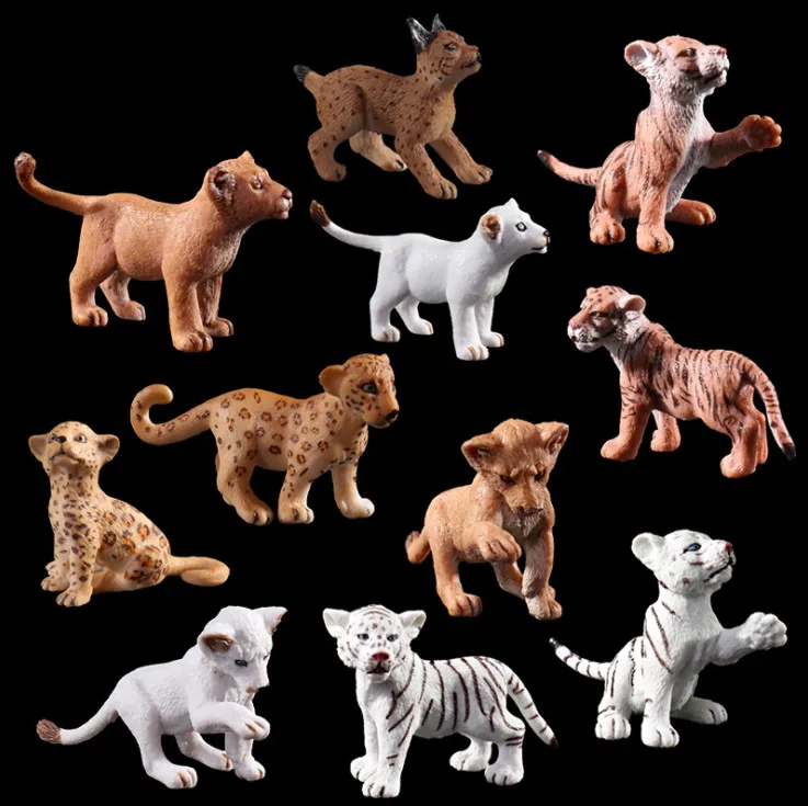 

2019 NEW Plastic Simulated Solid Lion Tiger Models Emulation Action Figure Educational Kids Toys for Boys Children .