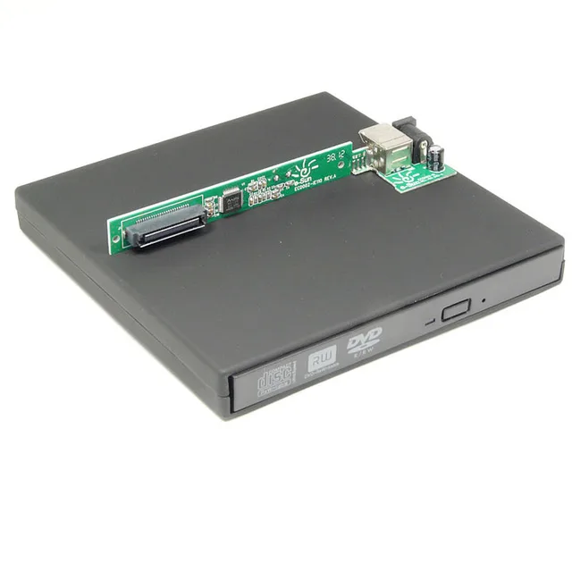 External CD DVD Optical Drive Enclosure Case 12.7mm IDE PATA to USB