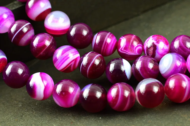4mm 6mm 8mm 10mm 12mm 14mm Natural Rose Str Color Agate Beads For Jewelry Diy Bracelet Beads ,Fine Jewelry beads Strand 15\