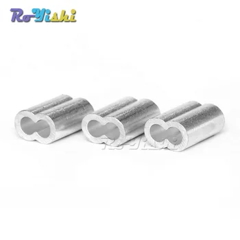 

10pcs/pack 5mm Aluminum Cable Crimps Sleeves Rope Clip Fittings Loop Sleeve