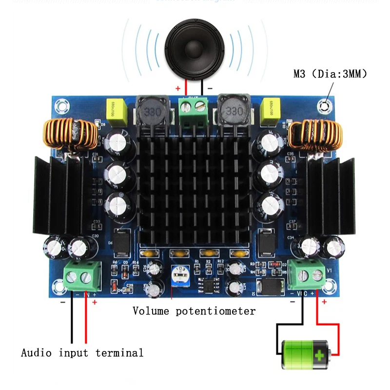 TPA3116D2 High Power Amplifier Board TPA3116 Audio Amplifier Module Mono 150W DIY Sound Amplificador For Home Speaker Car Stereo