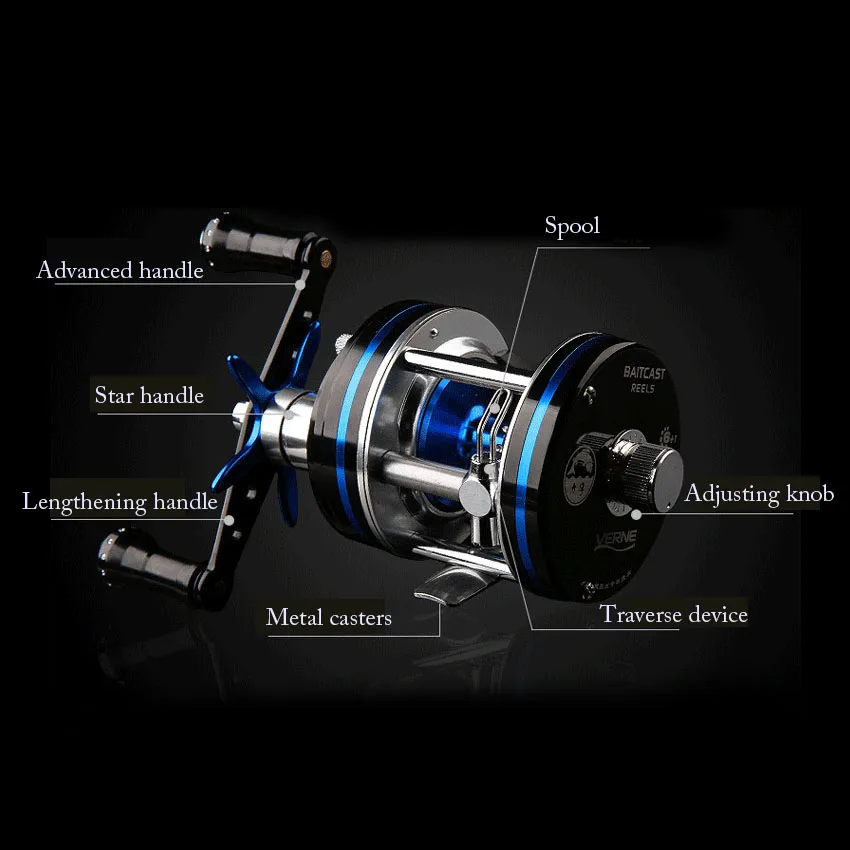 SEASHARK Saltwater Deep Ocen Fishing Reel Cast Drum Wheel Casting