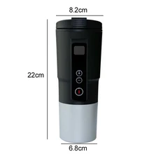 Carejoy,12V Stainless Steel Heated Drink Boiling Mug Coffee Tea Water Cup Electric Kettle