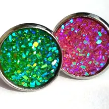 8 мм 12 мм кристалл цветок друзы серьги гвоздики для женщин модные ювелирные изделия из нержавеющей стали простой дизайн стразы серьги ювелирные изделия