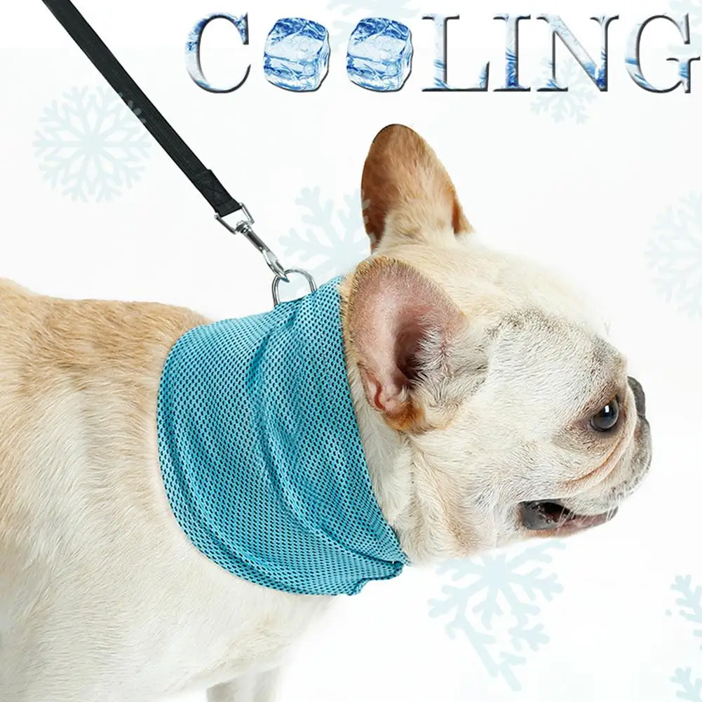 Summer Dog Collar Cooling Breathable Pet Scarf Neck Collar Pet