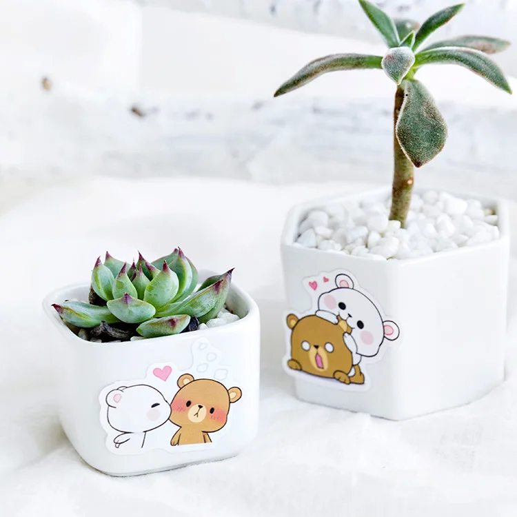 45 шт./лот Kawaii Bear пары декоративные наклейки из бумаги васи Скрапбукинг палочки этикетки канцелярские наклейки для дневника, альбома этикетки
