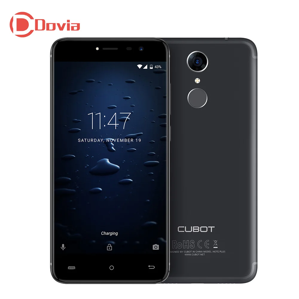 Cubot Note плюс 4 г телефон 5,2 "Android 7,0 MTK6737T 4 ядра 1,5 ГГц 3 ГБ Оперативная память 32 ГБ Встроенная память 13.0MP сзади Cam отпечатков пальцев мобильного