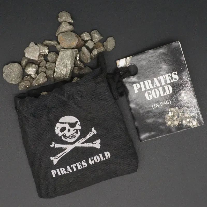 

A Gold Pirate Bag Consists Of Natural Stone Pyrite Composition (50 grams)