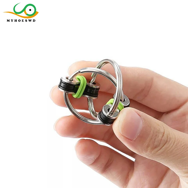 

MYHOESWD Fdiget Toys Key Ring Hand Spinner Chain Stress Relief Bike Chain Fidget Toy For Adult Gadget Autism Better Attention