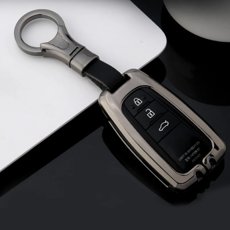 Стильный брелок для ключей из углеродного волокна для Toyota Camry для Corolla Hatchback, защитный чехол для ключей автомобиля
