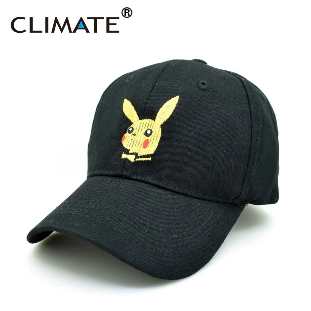 

CLIMATE 2017 Pocket Monster GO Pikachu Baseball Caps Game Cute Lovely PIKABOY Bow Tie Pikachu Unisex Adjustable Adult Hat Cap