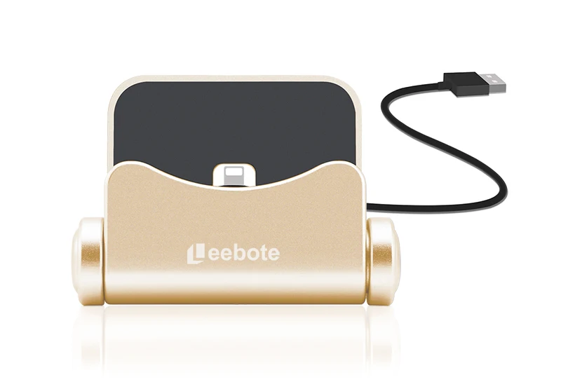 Leebote usb зарядная док-станция для iPhone X 8 7 6 6S Plus 5S 5 SE док-станция зарядное устройство Синхронизация данных для смартфона настольная док-станция - Цвет: Gold for iPhone