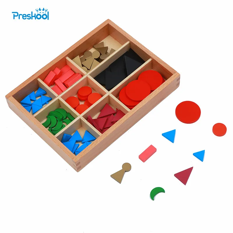  Baby Toy Montessori Basic Wooden Grammar Symbols with Box Early Childhood Education Preschool Train