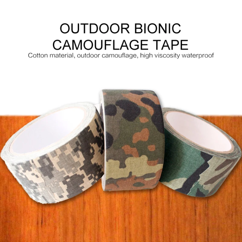 

10M*50mm Self Adhesive Non-woven Concealed tape for Camouflage Cohesive Hunting Camping Camo Stealth Ribbon dropshipping