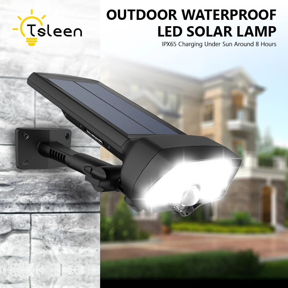 

TSLEEN 2 X Luminaria Solar Power Lamp IP65 Waterproof LED Light PIR Lampe Solaire Led Exterieur PIR Motion Sensor Lamparas Lamp