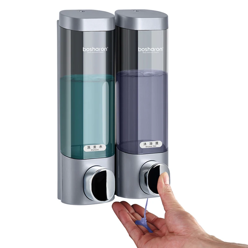 Soap Dispenser Wall Mount Shampoo Dispensers Shower Gel Detergent Bottle No Smell Plastic Bathroom Accessories For Hotel Kitchen