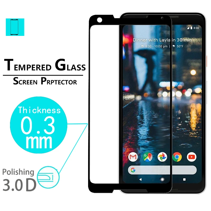 

2018 Full Cover 3D Curved Edge Tempered Glass Film For Google Pixel2 XL Glass Film For Google Pixel 2 XL Screen protector Film