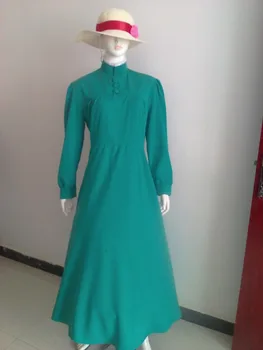 

2016 Howl's Moving Castle Sophie Hatter Dress Cosplay Costume Sophie Cosplay Dress With Hat