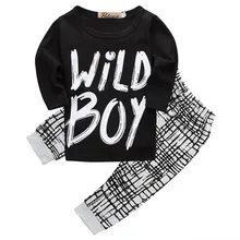 Spring Autumn Newborn Infant Baby Boys Warm Long Sleeve Cotton T-shirt Tops+Pants Leggings 2pcs Clothes Outfits Set