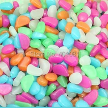 100 шт./упак. ручной работы светится в темноте флуоресцентный галечные камни садовой дорожки, 100 упаковок/партия