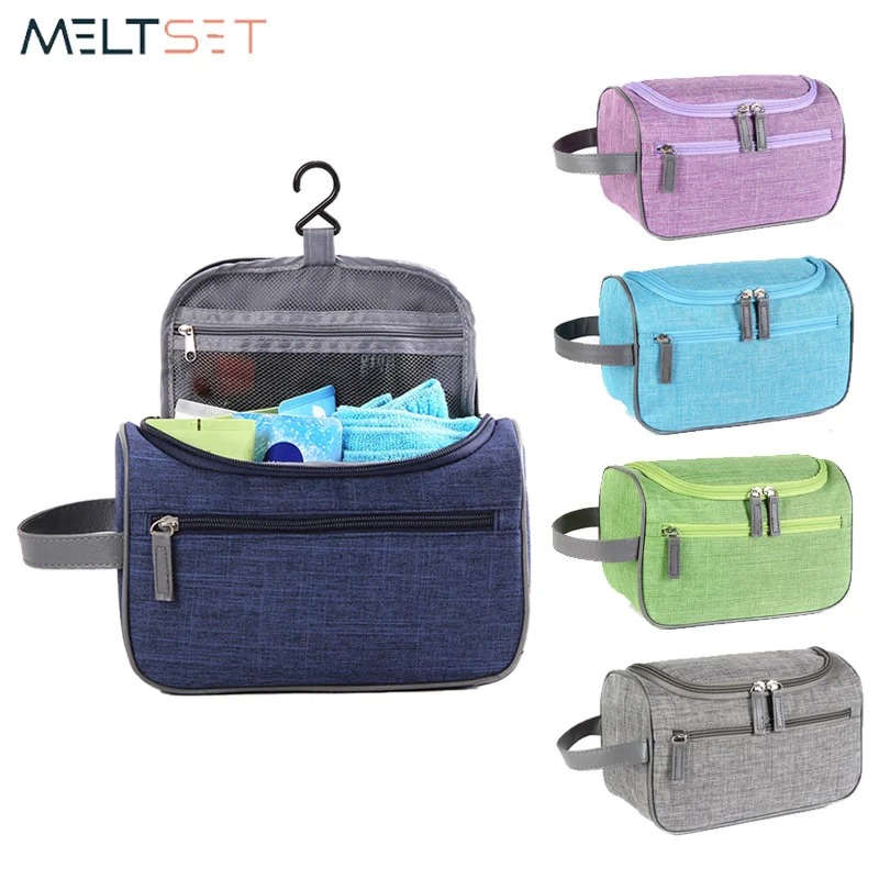 

5 Color Nylon Travel Cosmetic Bags Portable Toilet Toiletry Wash Bag Hanging Sundry Makeup Organizer Large Capacity Makeup Case