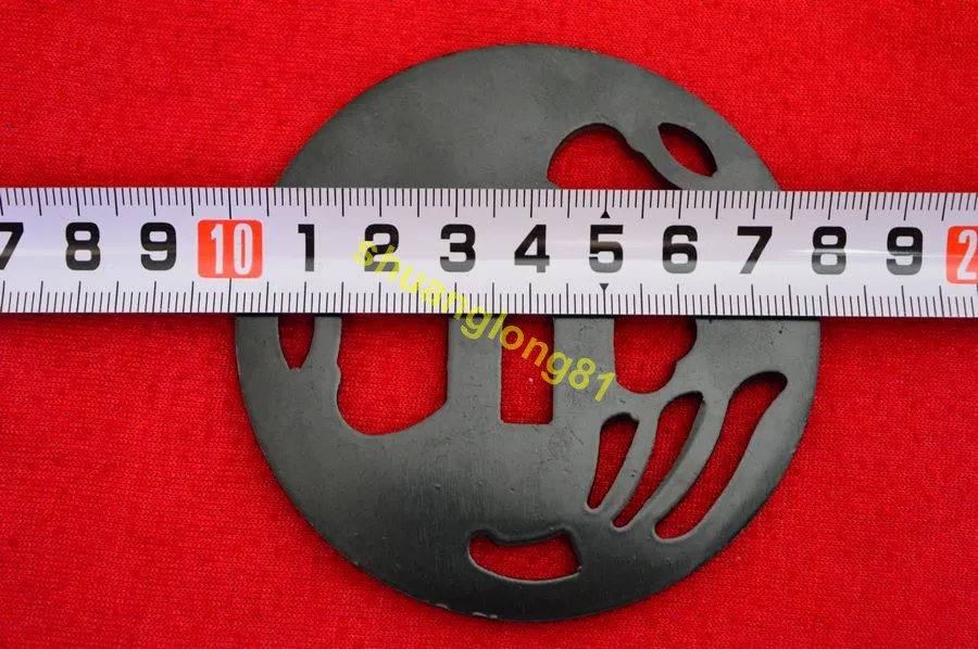 Сильная японская железная сталь Tsuba железная посадка самурайский Катана Меч Guard Wakizashi хороший