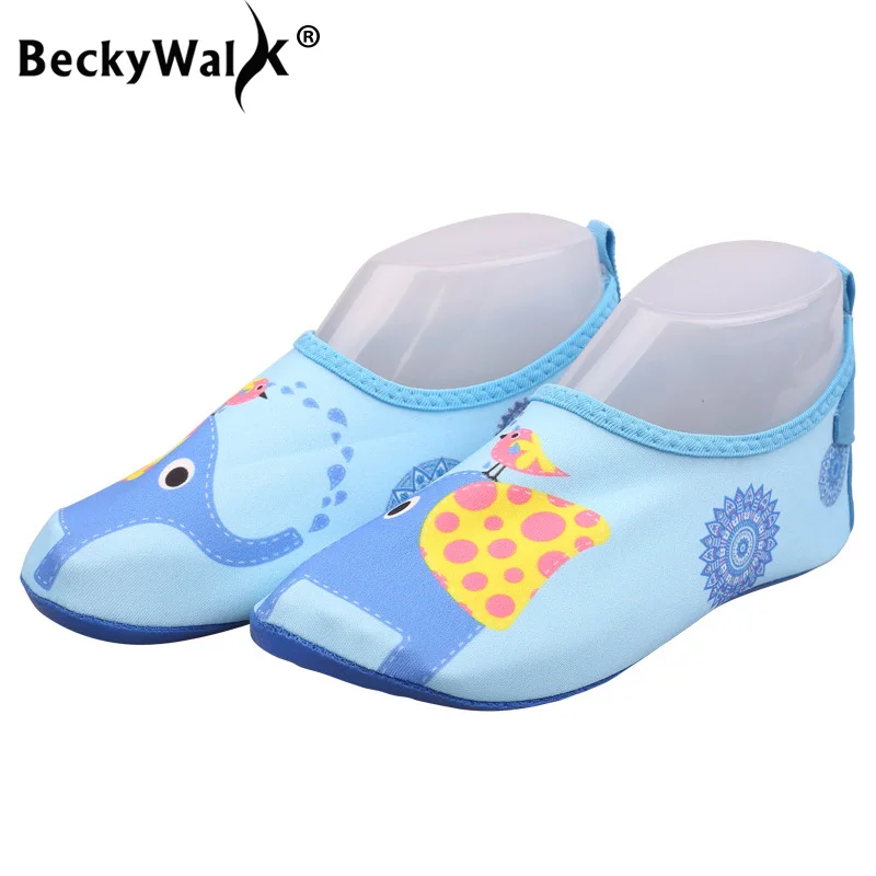 BeckyWalk/Пляж Бассейн Плавание детская водонепроницаемая обувь дети быстрая сушка Повседневное обувь Носки для девочек и мальчиков обувь