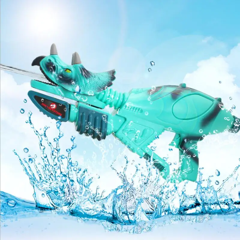 Моделирование динозавра водяной пистолет динозавр давление игрушечный водяной пистолет летний открытый стрельба вода родитель-ребенок Интерактивная игрушка