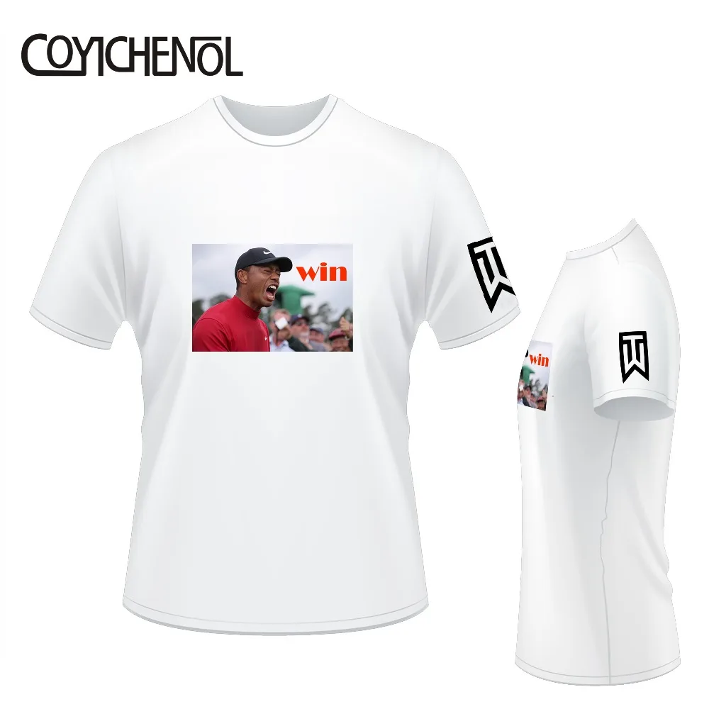 

Eldrick Tiger Woods customize tshirt men Oversized regular tee modal print tops short sleeves tshirt homme large size tee