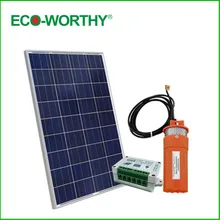 ECO-WORTHY 100W 18V Solar Panel with 12V Deep Well Subersible Pump for Wishing Farm Ranch