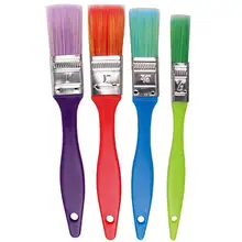 4 шт Кисть для рисования длинная плоская головка чистящие кисточки для гуаши акриловая кисть для нанесения краски масляная кисть краска для стен товары для рукоделия